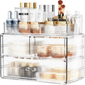 ZHIAI Stackable Storage Drawers, Acrylic Bathroom Counter Organizer Clear Makeup Organizers for Vanity, Kitchen Cabinets, Bathroom, Undersink,