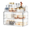 ZHIAI Stackable Storage Drawers, Acrylic Bathroom Counter Organizer Clear Makeup Organizers for Vanity, Kitchen Cabinets, Bathroom, Undersink,