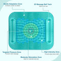 Atsuwell Acupressure Foot Massage Mat, 5-Zone Reflexology Mat with Dual Massage Ball Tracks, Portable Foot Pressure Point Pad for Stress Relief,
