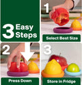 Food Huggers 5Pc Reusable Silicone Food Savers | BPA Free & Dishwasher Safe | Fruit & Vegetable Produce Storage for Onion, Tomato, Lemon, Banana,