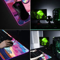 RGB Mouse Pad LED Light Gaming Mouse Pad with Rubber Base Colorful Computer Carpet Desk Mat for PC Laptop (31.5 11.8 Inch) (80X30 Rgmomo)