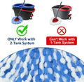 6 Pack Spin Mop Replace Head for O-Cedar Rinseclean 2 Tank Mop System,Mop Head Refill Replacement for O-Cedar Rinseclean 2 Tank System - Easy to