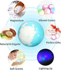 Light up Bath Bombs with Surprise Inside, 4.23 Oz Natural Gift Set 6 with Essential Oils, Magnesium Large Bath Bombs for Women Relaxing Spa Skin