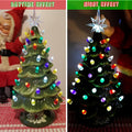 Ceramic Christmas Tree Replacement Lights/Bulbs, Ceramic Tree Medium Multicolor Twist Light Ornaments(117 Bulbs+5 Topper Star)