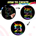 ZMLM Rainbow Scratch Paper Art Crafts Mini Notes Kids Gifts 4 5 6 7 8 9 10 Years Old Girls Boys Students Teens Classroom Prizes Supplies School