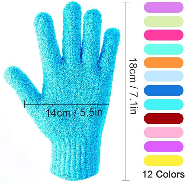 24 Pcs Exfoliating Shower Gloves,Double Sided Exfoliating Bath Gloves Deep Clean Dead Skin for Spa Massage Beauty Skin Shower Body Scrubber