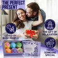 Bath Bombs Gift Set - Ultra Bubble XXL Fizzies (6 X 4.1 Oz) with Natural Dead Sea Salt Cocoa and Shea Essential Oils, the Best Birthday Gift Idea