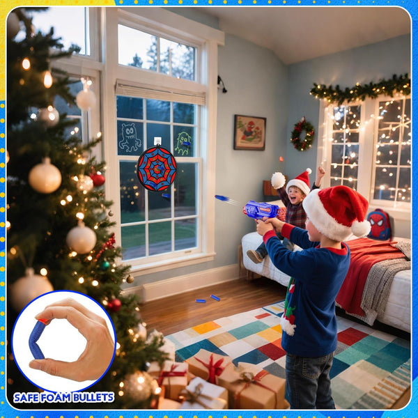 Shooting Games Toys for Nerf Gun Party, Shooting Targets with Toy Guns 10 Foam Darts Kids Outdoor Indoor Toys for Birthday Easter Xmas Gifts for 4