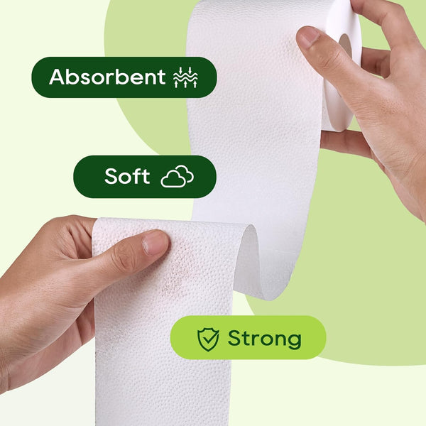 ECOLipak Bamboo Toilet Paper, Septic Safe Toilet Tissue, 16 Double Rolls, 320 Sheets Per Roll, Tree Free, Non Toxic, 2 Ply, Soft and Absorbent,