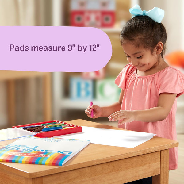 Melissa & Doug Drawing Paper Pad (9 X 12 Inches) - 50 Sheets, 3-Pack - FSC Certified