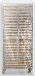 QWORK Bun Pan Rack Cover with Zippers, Clear Plastic Sheet Pan Rack Cover, 28" L X 23" W X 61" H, 20-Tier