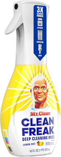 Mr. Clean Clean Freak Multi Surface Cleaning Spray, Deep Cleaning Mist Starter Kit and Refill Bundle, Lemon Zest Scent, 64 Fl Oz