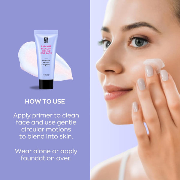 Elizabeth Mott Thank Me Later Radiant Face Primer â Dermatologist & Allergy Tested â Illuminating, Hydrating Makeup Base for Glowing Skin â