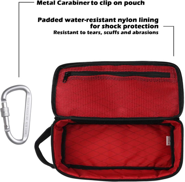 Rough Enough Small Tool Bag Case Portable Box EDC Pouch Organizer with Handle, 12 Inch, Heavy Duty Cordura, Padded Lining, Tech Tactical Gear, Black