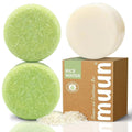 Muun Rice Water Shampoo and Conditioner Bar Pack 3 - Hair Growth, Thickening, Strengthening, anti Hair Loss, Volumize & Ph Balanced - Sulfate &