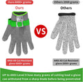 Level 9 Cut Resistant Kitchen Glove,Food Grade,Machine Washable,Stainless Steel Wire Metal Mesh Safety Work Glove for Mandolin,Meat Cutting,Oyster