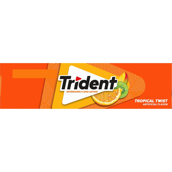 Trident Bubblegum Sugar Free Gum, 12 Packs of 14 Pieces (168 Total Pieces)