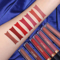 QiBest 7Pcs Matte Liquid Lipstick + 1Pcs Lip Plumper Makeup Set Kit, Pigmented Long Lasting Lip Gloss Set, Velvet Waterproof Halloween Lip Makeup