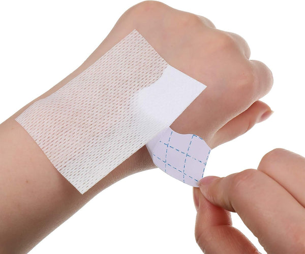 Nuanchu 2 Rolls Non-Woven Cover Roll Stretch Tape Non-Woven Adhesive Bandages Breathable Bandage Tape Cohesive Wrap Bandages Protective Stretch