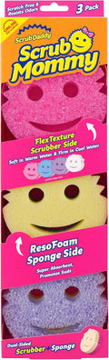 Scrub Daddy Scrub Mommy Sponges - Dish Scrubber + Non-Scratch Cleaning Sponges Kitchen, Bathroom + Multi-Surface Safe - Dual-Sided Dish Sponges