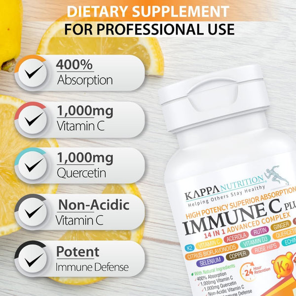 Quercetin 1,000mg, Vitamin C 1,000mg, Zinc 50mg, Vitamin D3 5,000iu, Selenium, Copper, Acerola, Ginger, Rutin, Bitter Orange, Rose Hips,