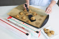 Chicwrap Rose Marble Parchment Paper Dispenser - Includes 15"X 33' (42 Sq. Ft) Roll Unbleached Baking, Cooking & Culinary Paper - Reusable
