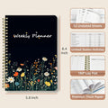 Weekly Planner Undated - 52 Weeks to Do List Notebook A5 for Work: Weekly Task, Habit Tracker Journal, Goal Setting, Agenda Sprial Bound Organizer