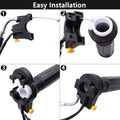 7/8" Twist Throttle Accelerator Handle Grips, 75" Throttle Cable with on off Switch for Mini Bike 49Cc 50Cc 80Cc 90Cc 110Cc 125Cc 212Cc Pit Bike