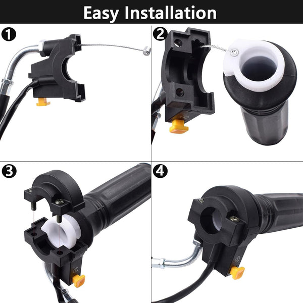 7/8" Twist Throttle Accelerator Handle Grips, 75" Throttle Cable with on off Switch for Mini Bike 49Cc 50Cc 80Cc 90Cc 110Cc 125Cc 212Cc Pit Bike