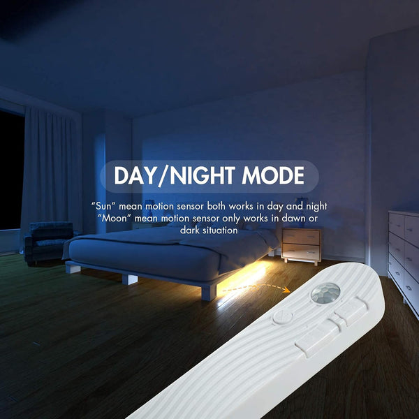 Sensky Motion Sensor Strip Lights Rechargeable Motion Activated LED Strip Light Dimmable Cabinet Light Strip for Wardrobe, Cabinet, Pantry,
