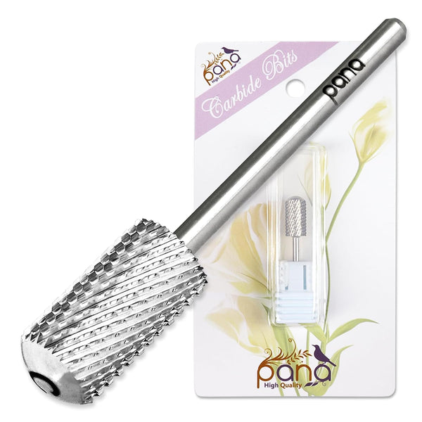 PANA 3/32" Large Smooth round Top Safety Carbide Nail Drill Bit for Gel Polish & Acrylic Removal Nail Salon Manicure Pedicure Electric File Tools