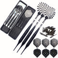 Soft Tip Darts Set for Electronic Dart Board 18/22G Plastic Tip Darts Set with Brass Barrels&Aluminum Shafts, 6 Flights 3 Spare Plastic Dart Shaft