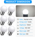 Flaspar LED Night Light Bulb, Globe Small LED Light Bulbs 15W Equivalent, E26 Medium Screw Base Bathroom Vanity Porch Outdoor String Light Bulbs 6