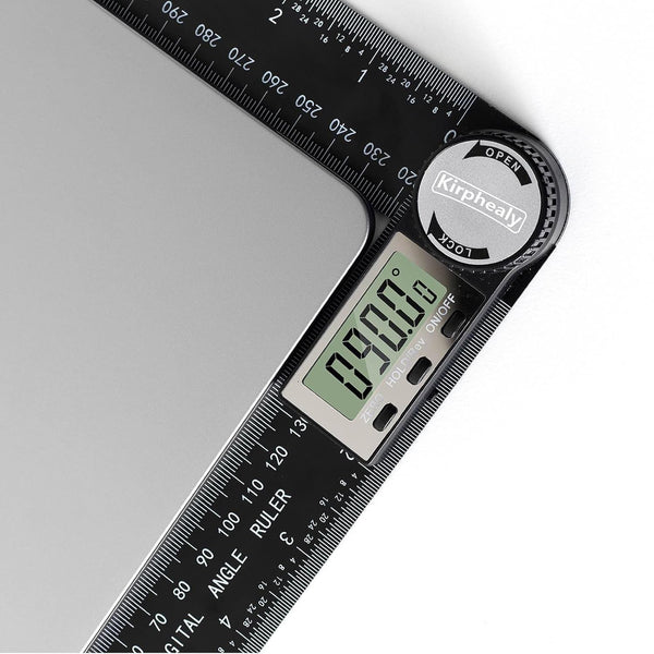 Digital Angle Finder Protractor, 7Inch 200Mm Angle Gauge Professional Measuring Tool, Third Generation Adjustable Angle Ruler, Quick Display for