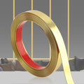 Glossy Gold Peel and Stick PVC Molding Trim, Flexible DIY Wall Accent Strip for Mirror Frame, Cabinet, Edges & Borders and Tiles (394''L X 0.8''W)