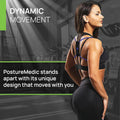 PRIMEKINETIX Posturemedic Dynamic Posture Brace for Neck and Back Support -For Enhanced Shoulder Alignment, Posture Improvement & Stretching- S (Red)