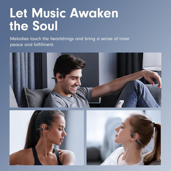 Bone Conduction Headphones,Open Ear Headphones Bluetooth5.4 with Mic,Wireless Headphones 10H Playtime, Waterproof Sport Headphone Suitable for