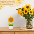 Crochet Flowers Artificial Sunflower for Office Desk Car Dashboard Decor, Funny Gifts for Women Birthday Christmas Party Decorations Motivational