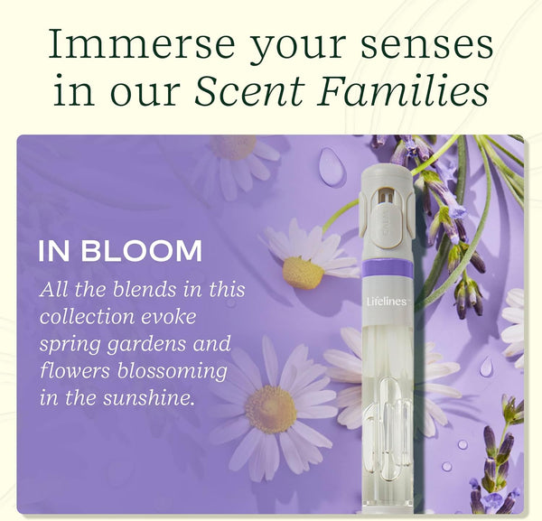 Lifelines Pen Diffuser, in Bloom - 1Mm Black Ballpoint Pen with Scented Essential Oil Blends â Aromatherapy Diffuser & Sensory Immersion Diffuse