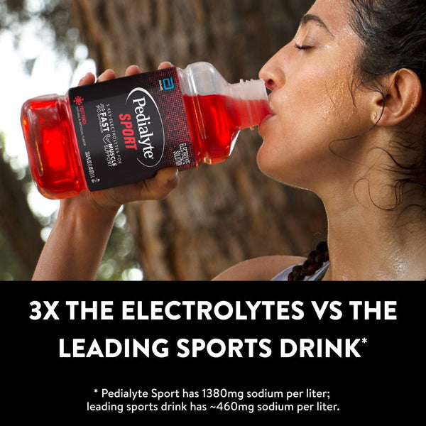 Pedialyte Sport Electrolyte Drink, Fast Hydration with 5 Key Electrolytes for Muscle Support Before, During, & after Exercise, Fruit Punch, 1