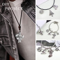 JIALEEY Christmas Charms, Whole Bulk Lots Christmas Charm Mixed Tibetan Silver Metal Pendants DIY for Jewelry Making Crafting and Christmas