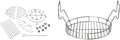 Char-Broil the Big Easy 22-Piece Turkey Fryer Accessory Kit, Chrome + Char-Broil the Big Easy Bunk Bed Basket