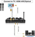 Sound Town 16 Channels Wireless Microphone Karaoke Mixer System W/ 2 Wireless Mics, HD ARC, Optical (Toslink), AUX, Supports Smart TV, Media Box,