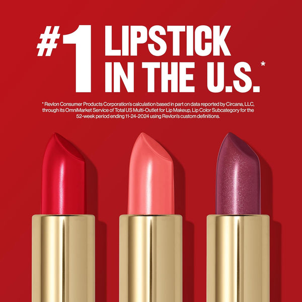 Revlon Super Lustrous Lipstick, Creamy Formula for Soft, Fuller-Looking Lips, Moisturized Feel, 628 Peach Me, 0.15 Oz