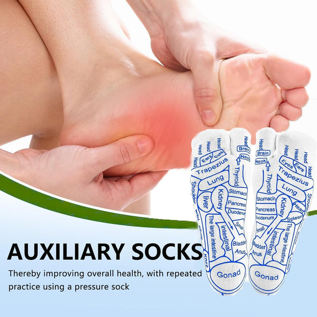 Reflexology Socks with Acupoint Massage Tool, Health Socks for Relieving Fatigue and Pain - Acupressure Reflexology Foot