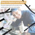 Windshield Washer Hose Kit - 4 Meter Universal Washer Fluid Hose with 12 Pcs Hose Connectors, Suitable for Most Windshield Washer Nozzle