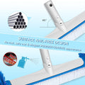 Professional Swimming Pool Brush Head, 17.5'' Aluminum Heavy Duty Pool Brushes for Cleaning Pool Walls, Tiles & Floors, Premium Nylon Bristles
