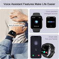 IOWODO Smart Watch for Men Women - 1.85''HD Screen with Make and Answer Calls, with AI Voice Assistant, Spo2/Heart Rate/Sleep Monitor, 100+ Sports
