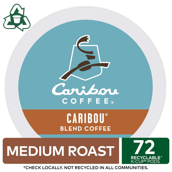 Caribou Coffee Caribou Blend Keurig Single-Serve K-Cup Pod, Medium Roast Coffee, 72 Count