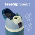 Owala Freesip Insulated Stainless Steel Water Bottle with Straw for Sports, Travel, and School Bpa-Free Sports Water Bottle, 24 Oz, Denim